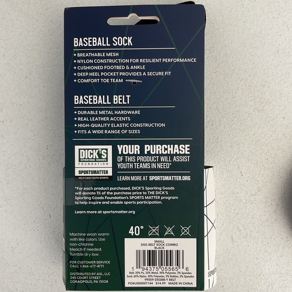 Kids baseball socks - 1 black new 1 black lightly worn 1 red lightly worn - Picture 3 of 3